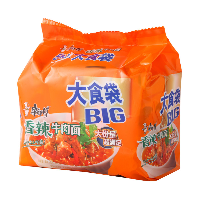 康师傅 big香辣牛肉面 102克*5包/组