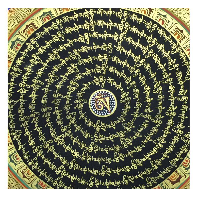 (尼泊尔)mani khatiwada《招财经文》坛城唐卡画师