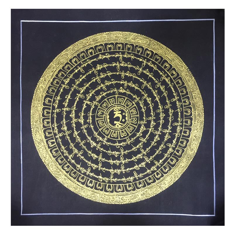 (尼泊尔)mani khatiwada《招财经文》坛城唐卡