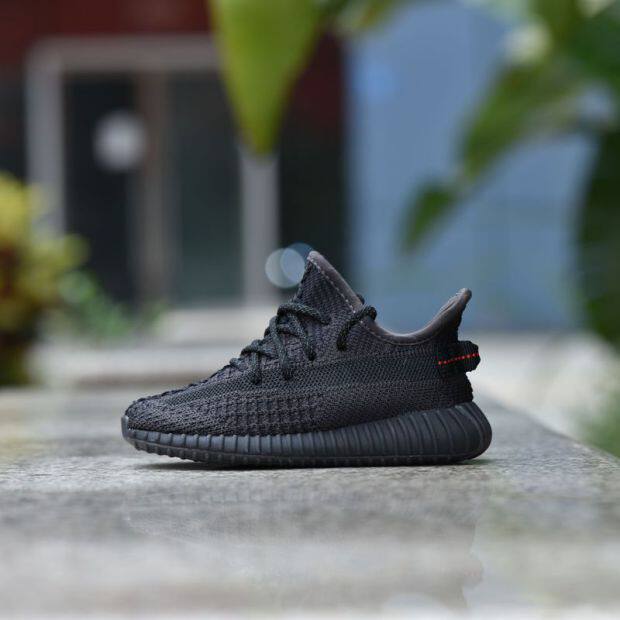 椰子350v2黑天使亚洲欧洲美洲限定中小童真爆男女纯白荧光绿童鞋