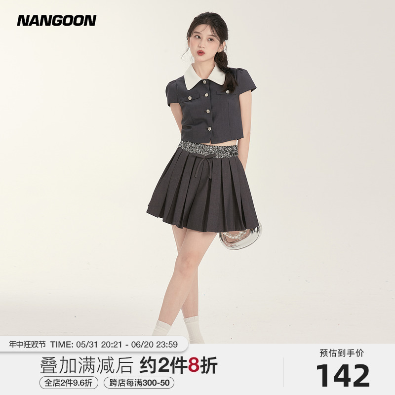 NANGOON 格雷系穿搭亮片上衣