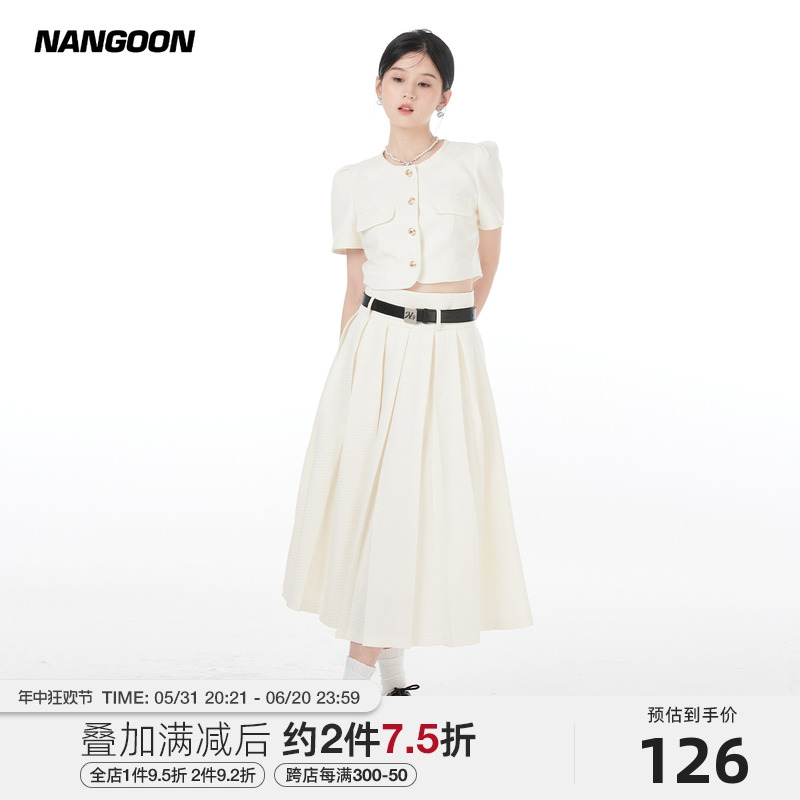 NANGOON 千金女主百褶套装小