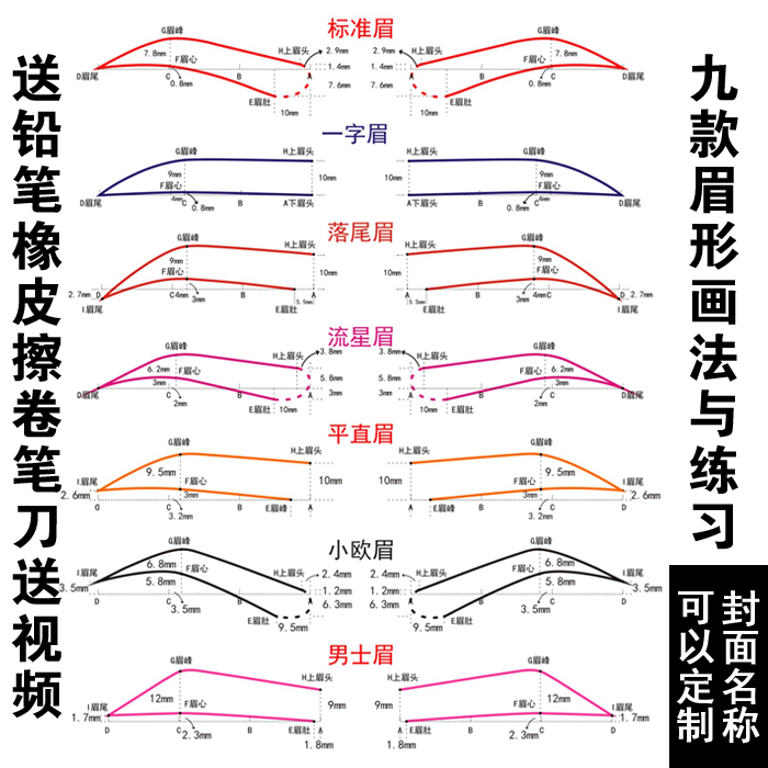 零基础纸上画眉毛步骤图片