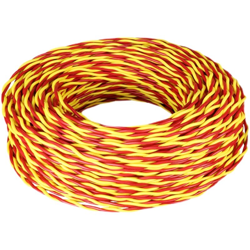 rvs铜包铝花线双绞线消防线电源线充电线灯箱线2芯护套线阻燃电线