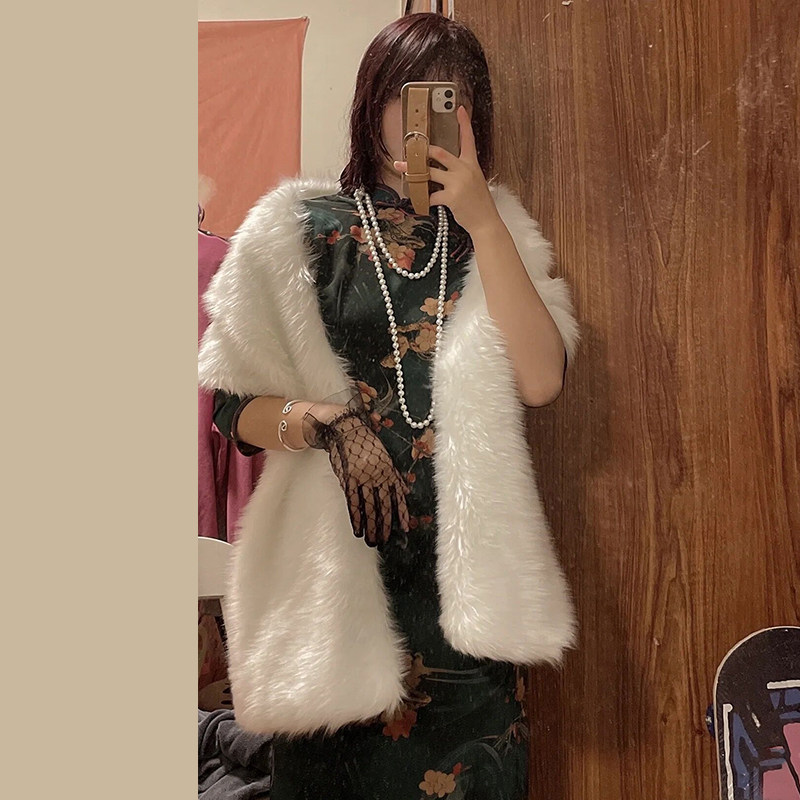 旗袍披肩外搭高贵冬