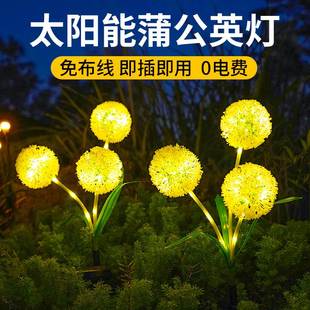 太阳能户外灯庭院蒲公英花灯阳台花园布置装饰彩灯氛围地插草坪灯