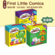 英文原版 First Little Comics Parent Pack Levels ABCDEF 56册附贴纸 全彩盒装儿童宝宝启蒙漫画读物 送音频 小气泡