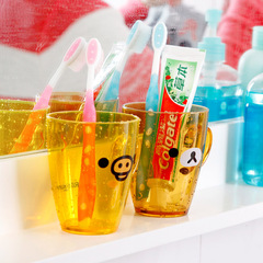 创意漱口杯 可爱刷牙杯卡通洗漱杯儿童刷牙杯带把手塑料随手杯子