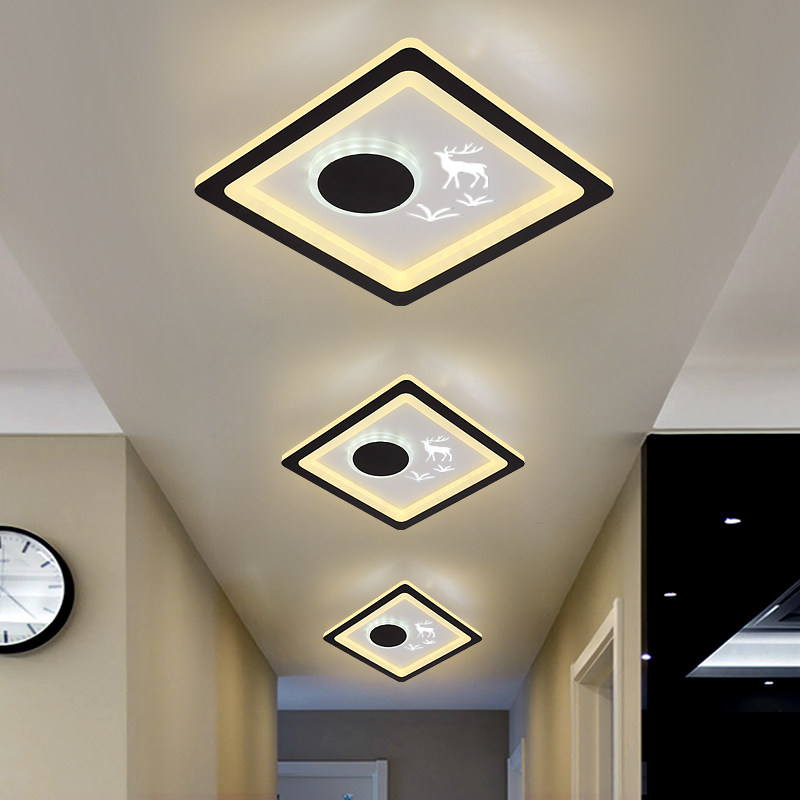 简约现代过道灯走廊灯北欧led入户玄关灯吸顶灯网红阳台灯衣帽灯