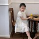 女童连衣裙2024春季新款儿童韩版甜美花边领公主裙宝宝长裙
