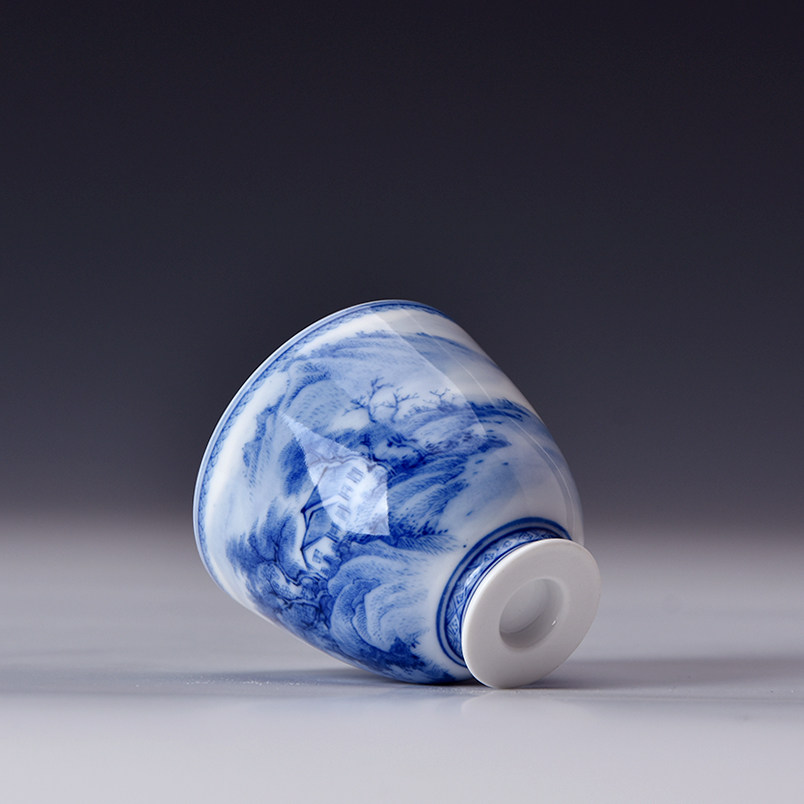 【直供】国家一级美术师 混水青花主人杯 陈迁保工作室