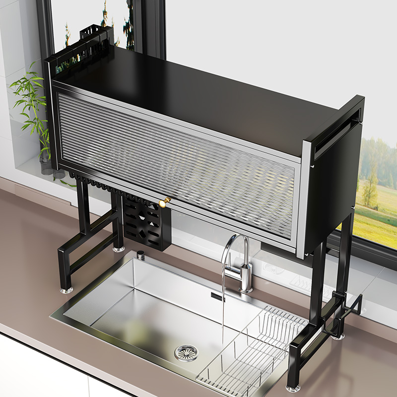 厨房水槽置物架洗碗槽水池碗柜家用台面多功能筷盘沥水碗碟收纳架