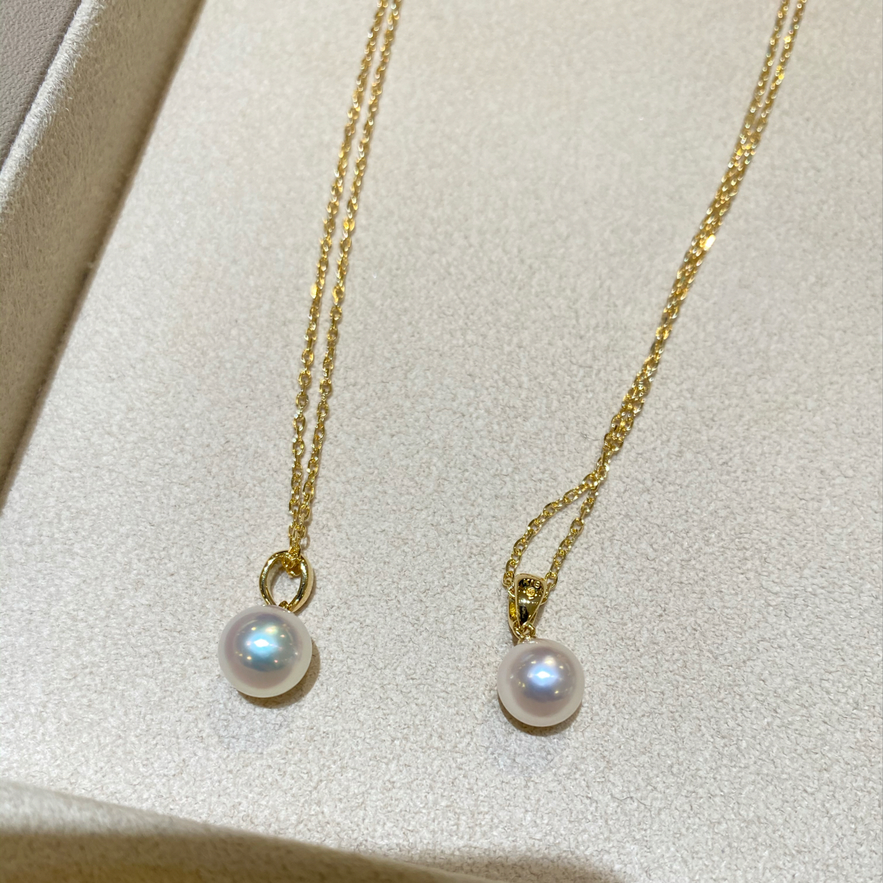 日本代购直邮mikimoto御木本高品质akoya珍珠吊坠项链18k金锁骨链