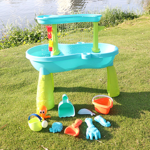 儿童戏水桌转转乐洗澡玩具宝宝室内沙滩玩水台水车转轮户外男女孩