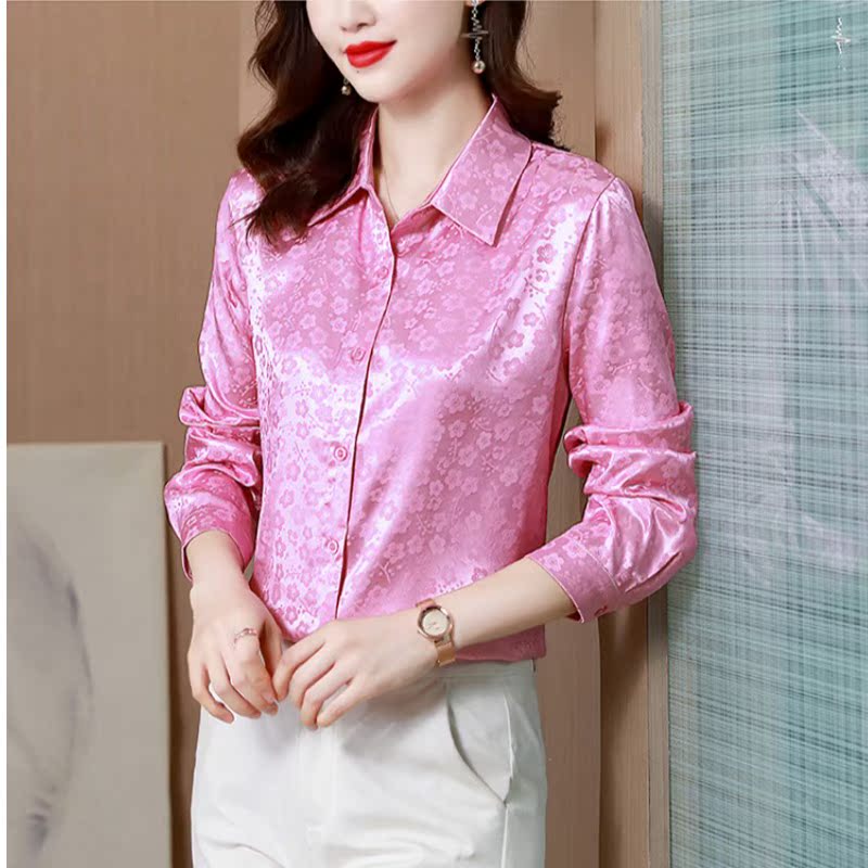 高端大牌真丝衬衫女秋装