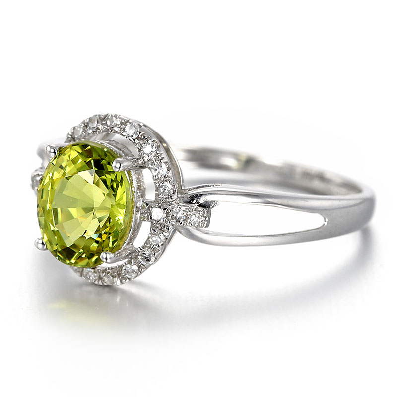 18k金镶嵌1.25ct 金绿宝石戒指 94529