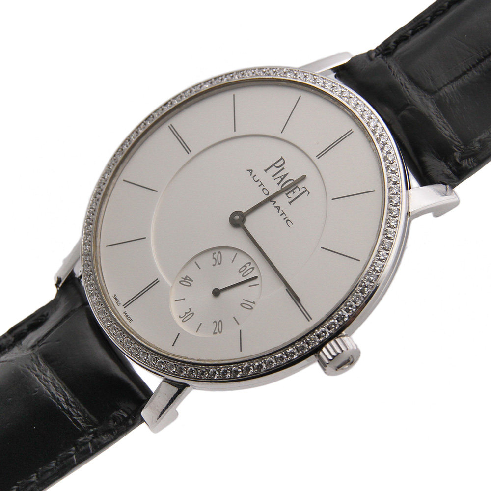【9.5新】piaget/伯爵 18k白金 后镶钻 机械自动男表
