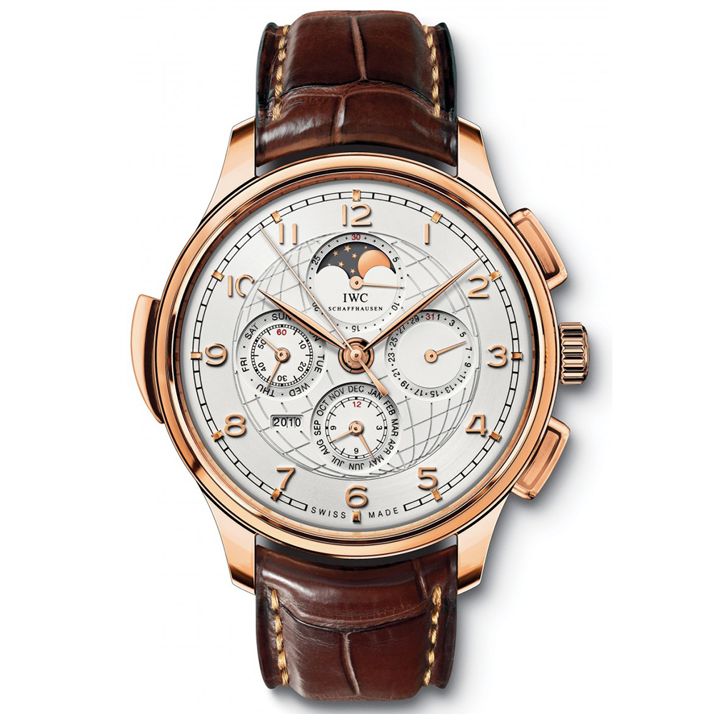 [9.9新]iwc/万国 18k玫瑰金 三问 万年历 计时 男表