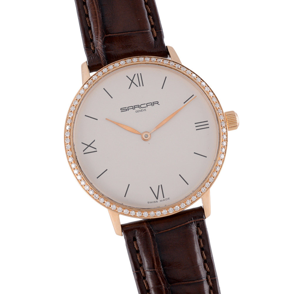 【9.5新】豪门世家18k玫瑰金 镶钻 男表