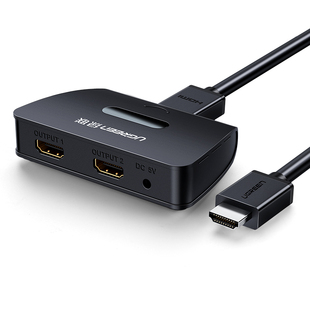 绿联hdmi分配器一分二高清分屏器2口hdmi一进二出1分2转换器机顶盒