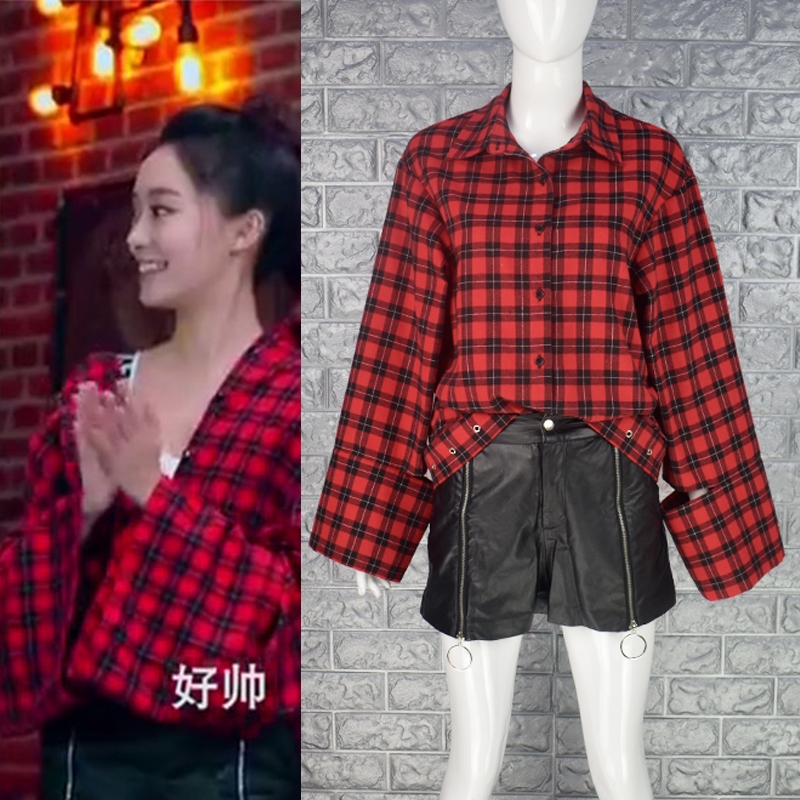 2017 Autumn Xiao Fei Zhang Happy Club Same item Red and black lattice Long sleeve shirt Easy leisure time jacket bf Windin the Women's clothing/Boutique , Shirt category - from Buy2taobao.com to provide professional Taobao agent buy service