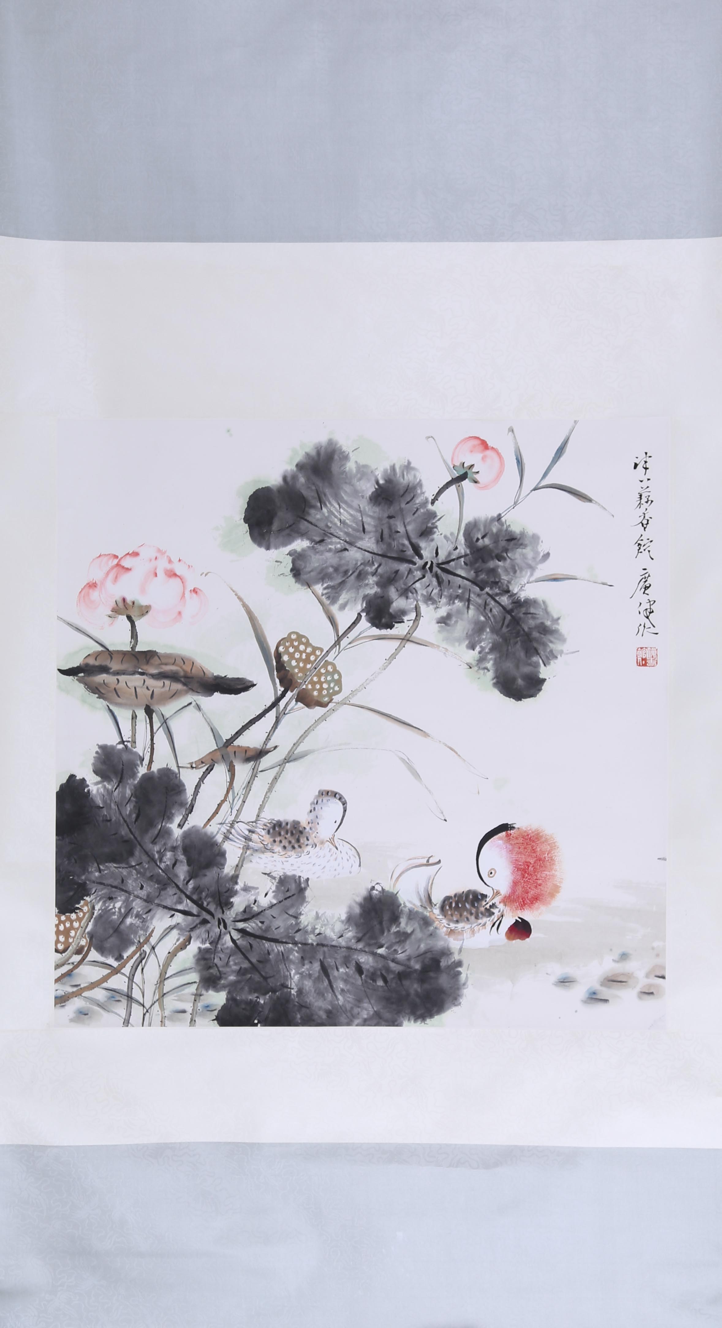 贾广建《荷花鸳鸯》