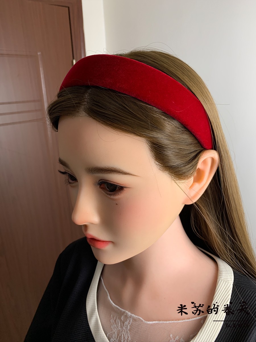 米苏黑色高颅顶发箍女韩国网红新款韩丝绒发捆宽边显脸小头箍发卡