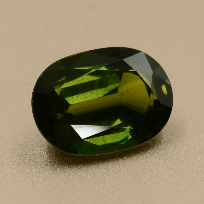 3克拉 天然蓝宝石裸石 墨绿色戒面 可设计镶嵌