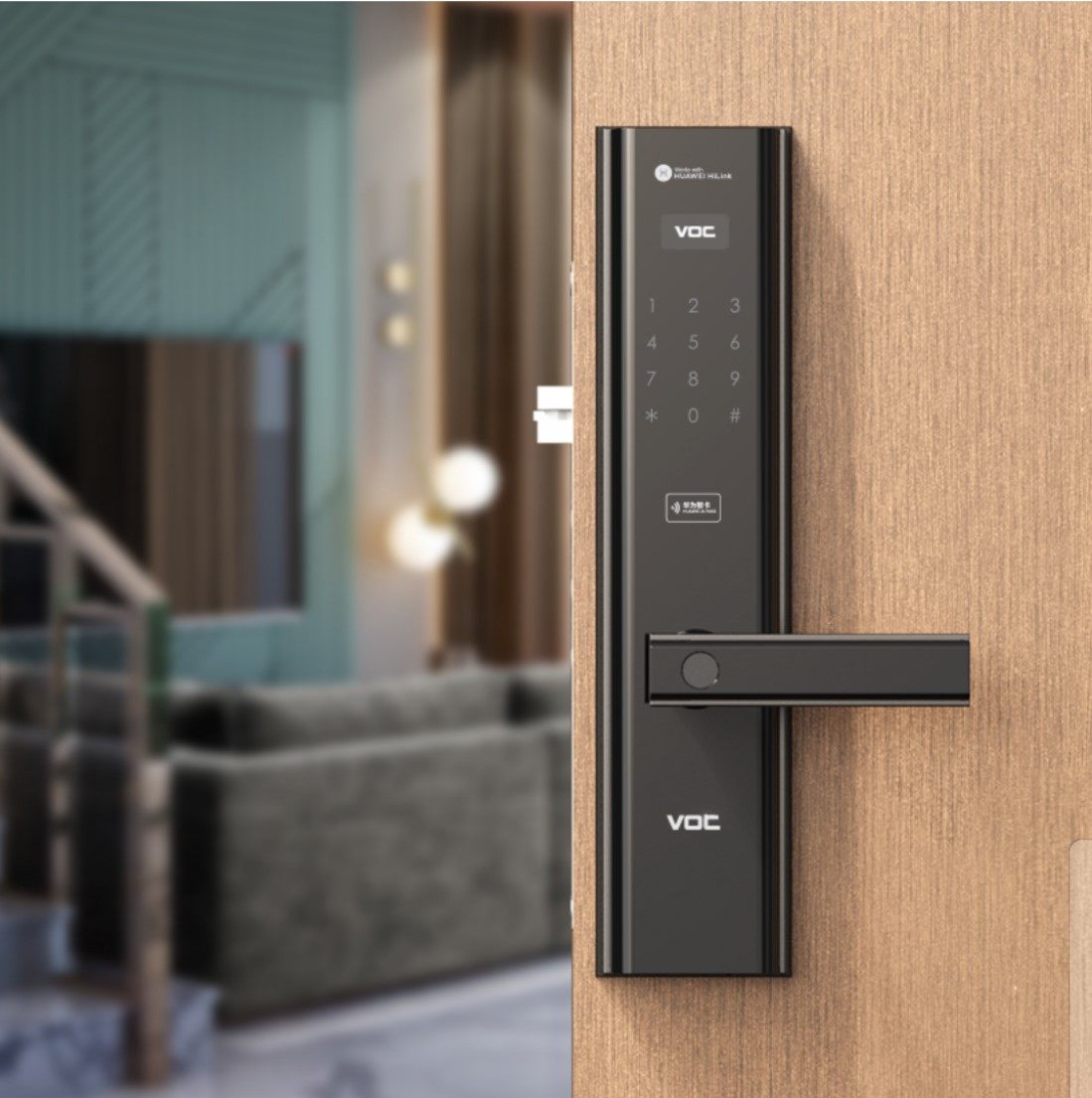 voc x7s一握开指纹锁智能指纹锁家用电子锁家用防盗锁