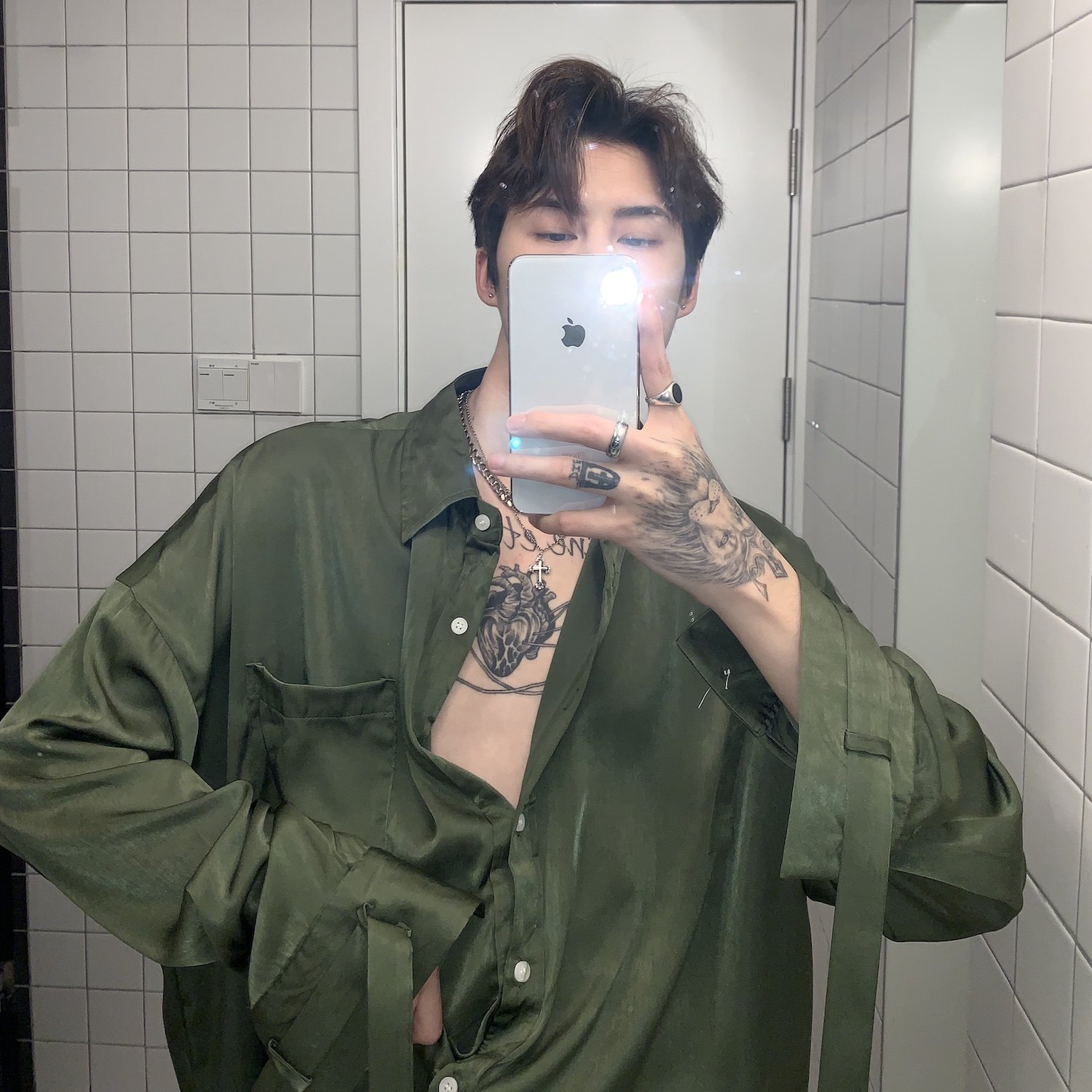 一折丝绸长袖_崔布局 禁欲系绑带衬衫韩版奢潮bf风