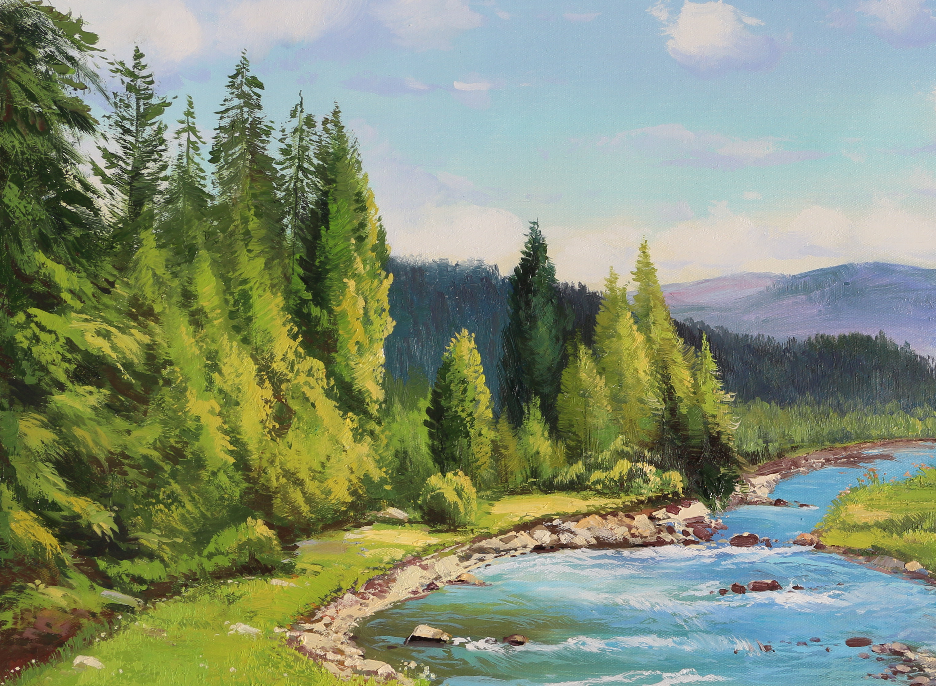 刘雪霞 《春景》 布面油画