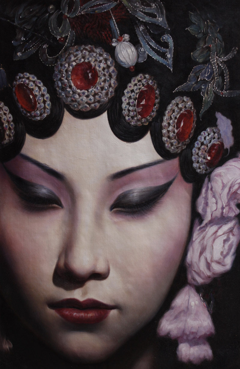 陈超《京剧脸谱》布面油画61x91cm