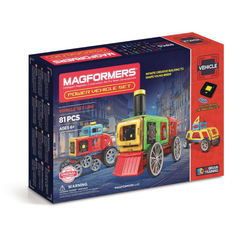 麦格弗Magformers磁力片 正版电动机车81件 拼插积木益智磁铁玩具