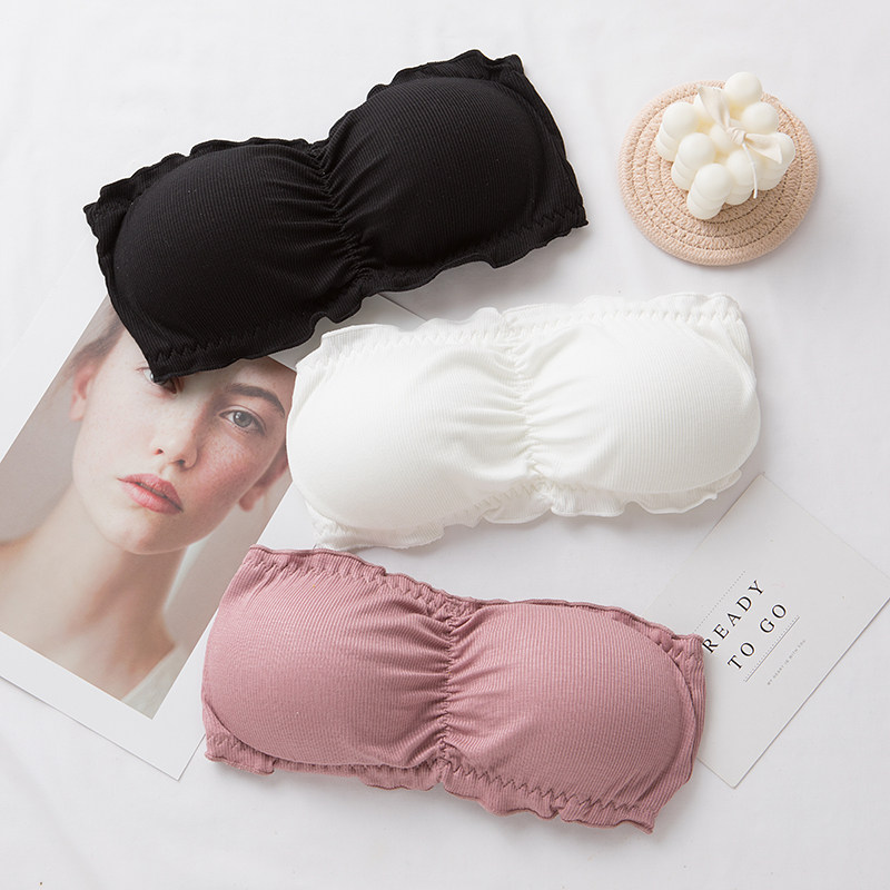 聚拢丰胸内衣店的优惠券大全—无肩带文胸薄款聚拢内衣少女防走光抹胸