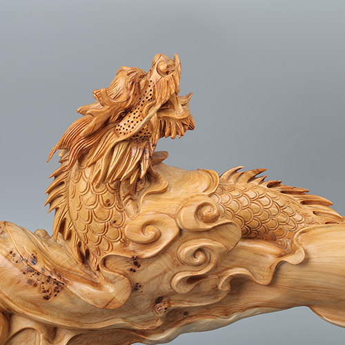 【直供】崖柏飞龙在天雕件 精雕细琢 雕工精细 整料雕琢 摆放精美