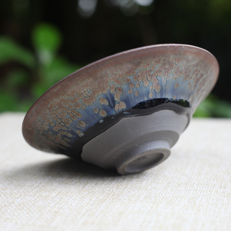 天目黑瓷建盏 精美绝伦鹧鸪斑盏 孙福昆