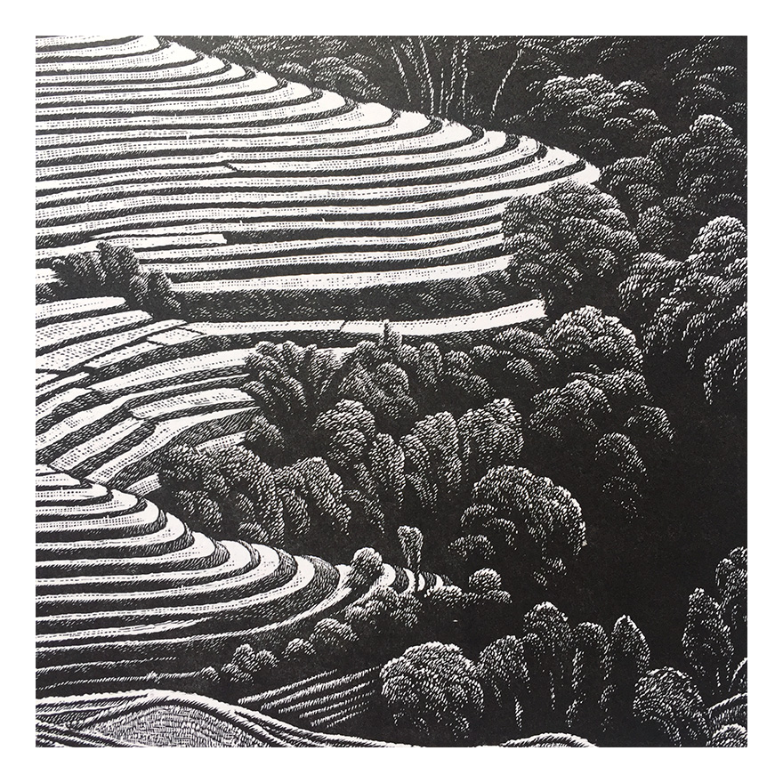 【版画】罗保根《乡情之二十二》 绝版木刻