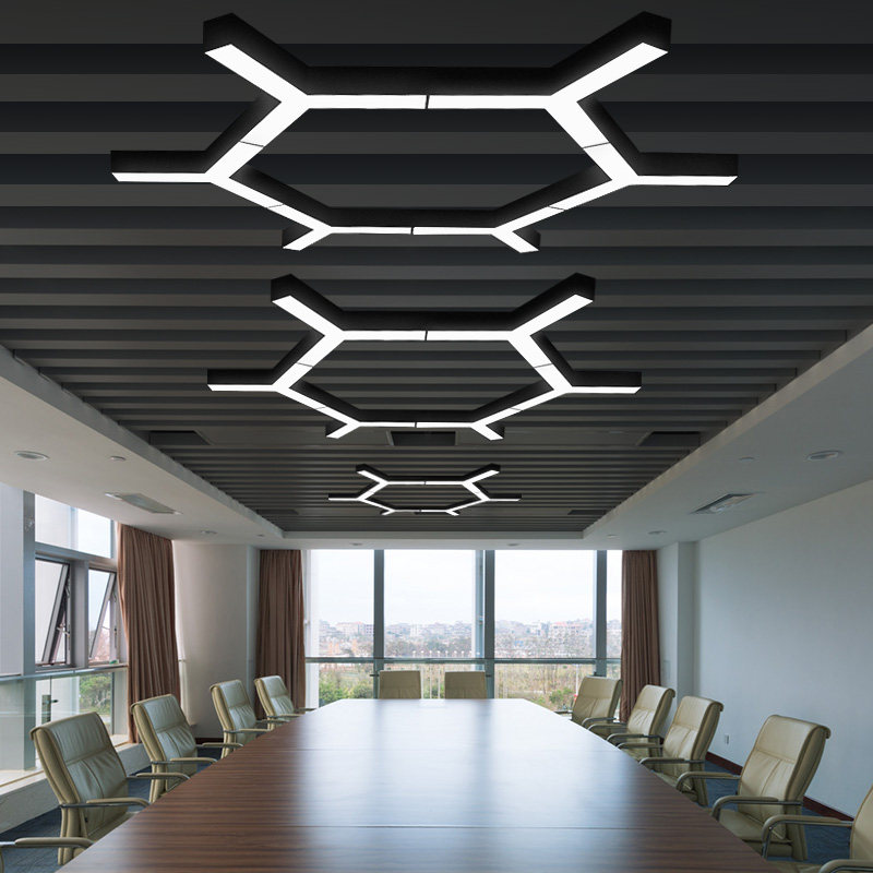 led造型灯人字形y形异形办公室吊灯健身房网咖店铺商场工业风灯具