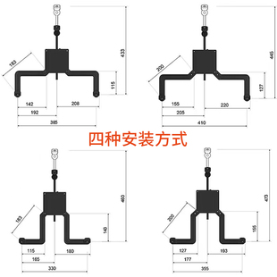 电脑转换显示器支架无螺丝孔专用 无背孔配件曲面17-32寸通用挂架