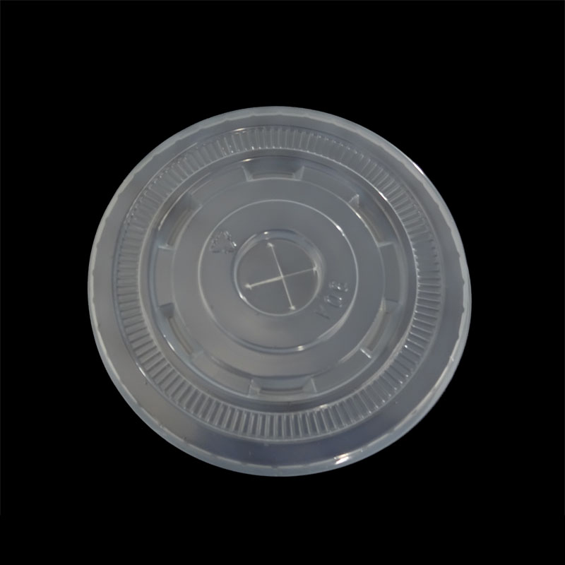 90口径豆浆杯盖一次性十字透明平注塑塑料纸杯专用平盖盖子