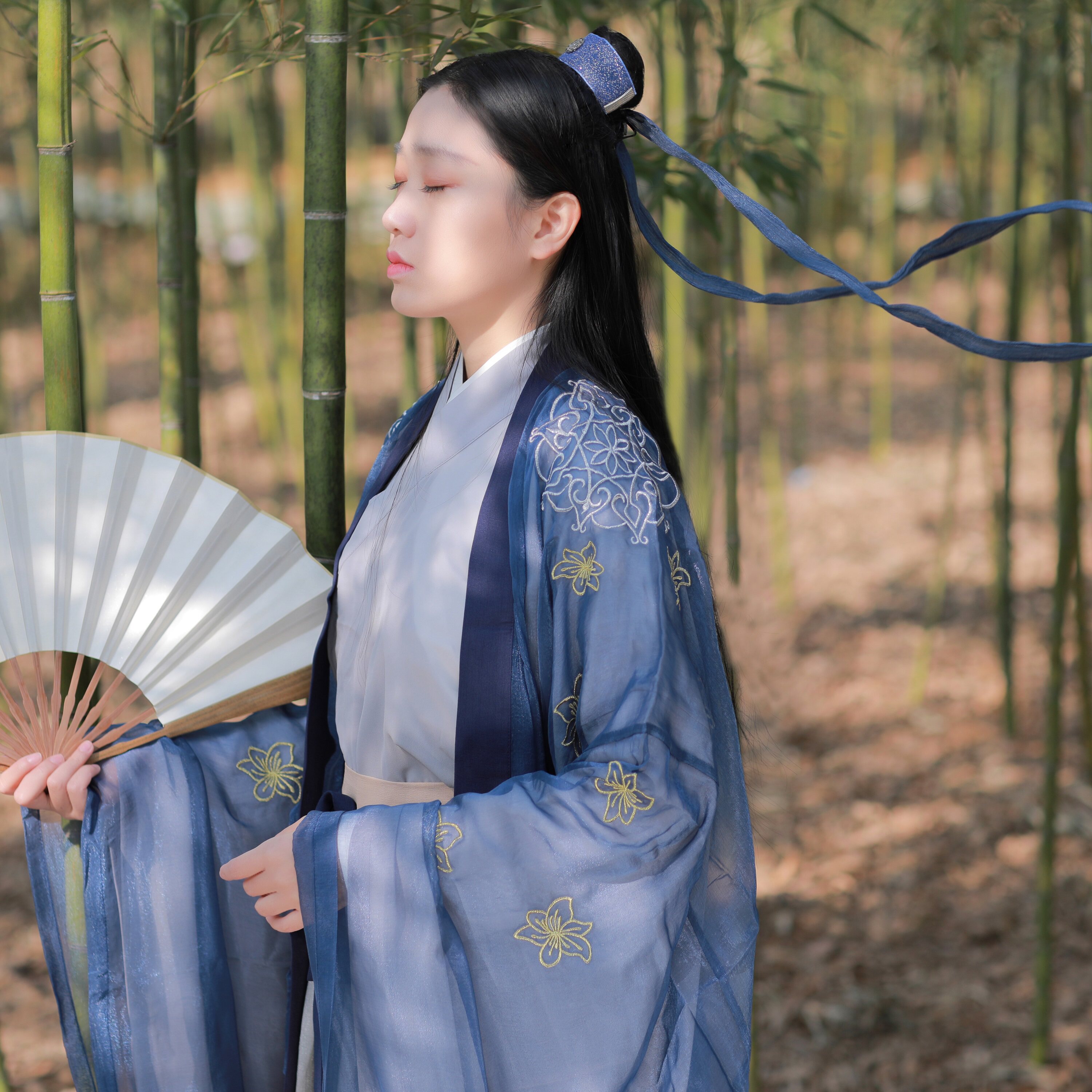 热销齐胸襦裙女汉服 传统_山有扶苏 原创九歌传统汉服女大袖衫日常齐