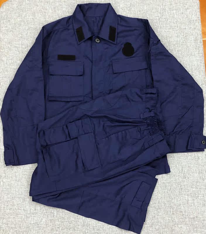 特价消防迷彩服正品 夏季_正品消防夏季迷彩作训服套装蓝色冬作训服