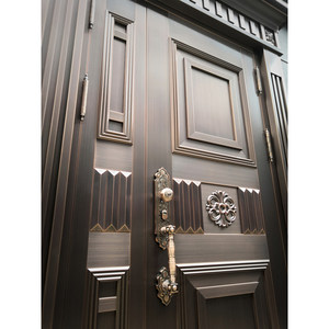 厂家直销本亦铜门洋房别墅大门纯铜子母门真铜进户入户防盗门zm04