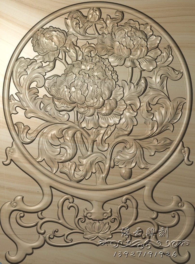 热销花开富贵精雕图