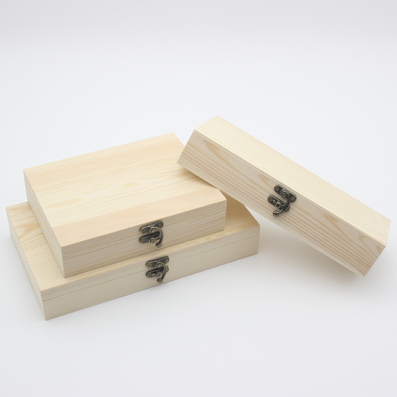 木盒家用证书证件收纳盒木质礼品包装盒定制大小号实木翻盖木盒子