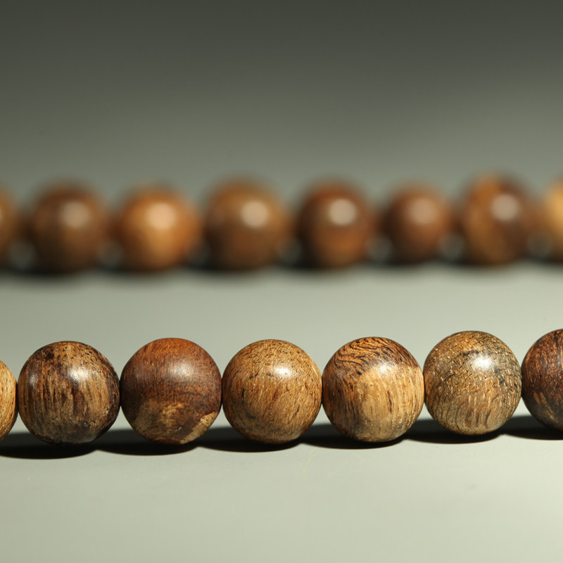 天然西马沉香【百八金刚沉香手串】6mm 108颗佛珠 油纹清晰明显