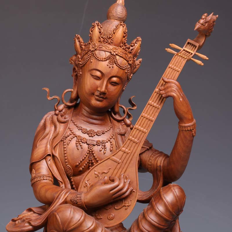 方阳航大师黄楠木【妙音佛母】福建省工艺美术大师作品 密宗佛像