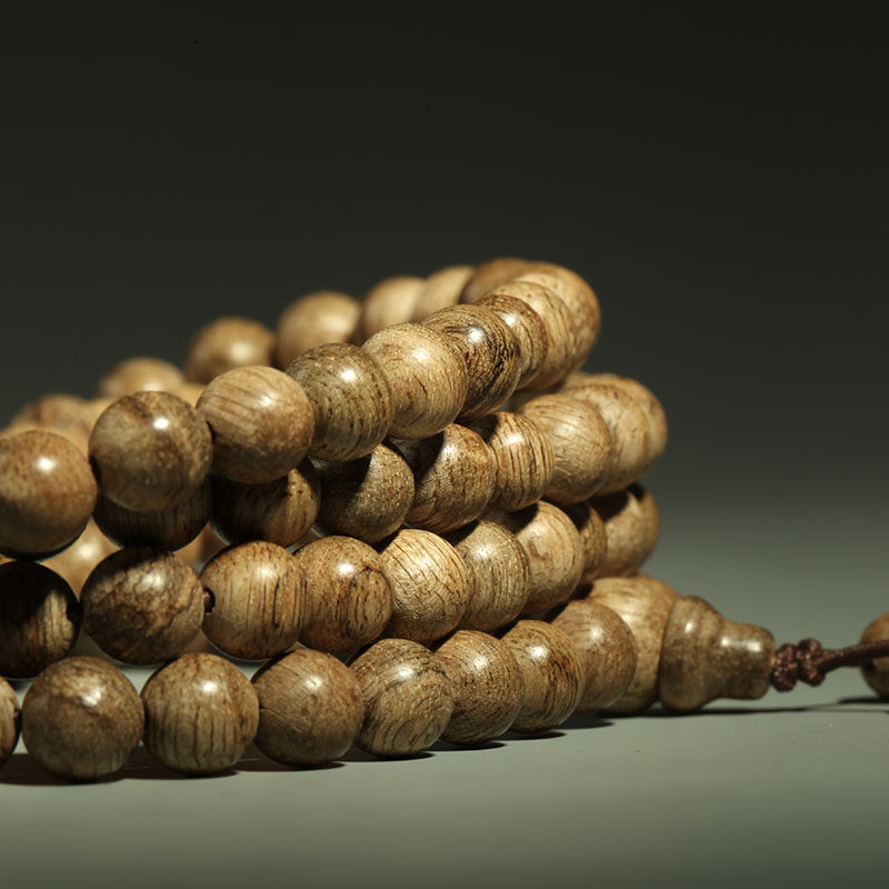 天然加里曼丹沉香手串【百八金刚】纹路清晰美观 色泽均匀 品相好