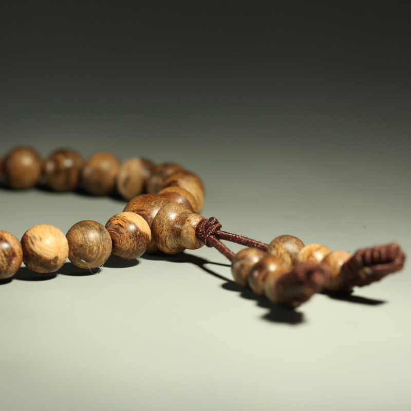 天然西马沉香【百八金刚沉香手串】6mm 108颗佛珠 油纹清晰明显