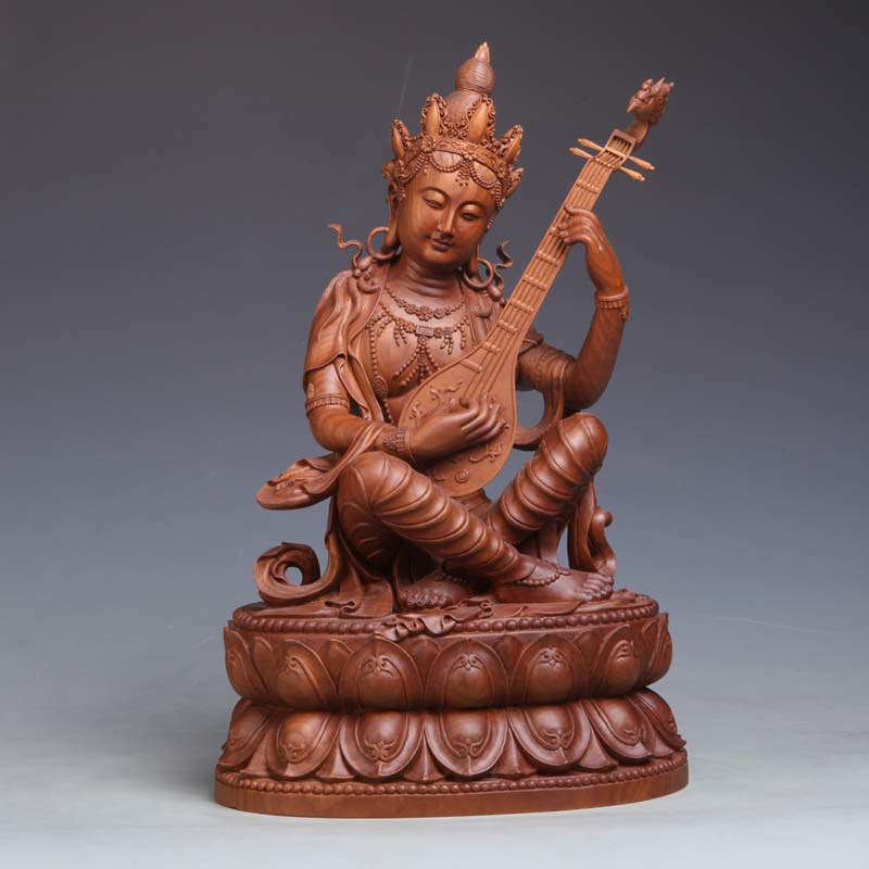 方阳航大师黄楠木【妙音佛母】福建省工艺美术大师作品 密宗佛像